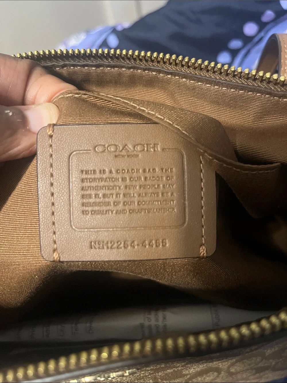 COACH Women’s Brown Leather Crossbody Bag - Signature Style